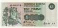 Clydesdale Bank Plc 1 And 5 And 10 Pounds From 1982 1 Pound, 25.11.1985